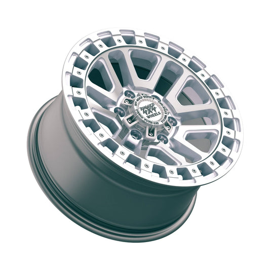 Rugged 4x4 HAVOC Alloy wheel 17x9 (5X150) ET-12 CB110.15 - Silver machine face