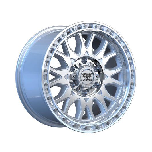 Rugged 4x4 CHAOS Alloy wheel 17x9 (6X139.7) ET15 CB110.15 - Silver machine face