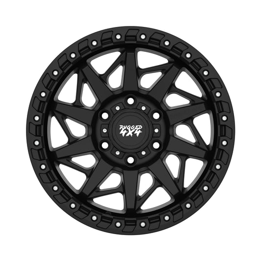 Rugged 4x4 FRENZY Alloy wheel 17x9 (6x139.7) ET15 CB110.15 - Satin black